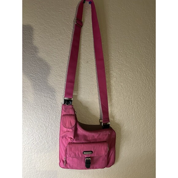 Baggallini Hot Pink Ergonomic Sling Crossbody Streetwear Hipster Commuter Bag - Picture 9 of 9